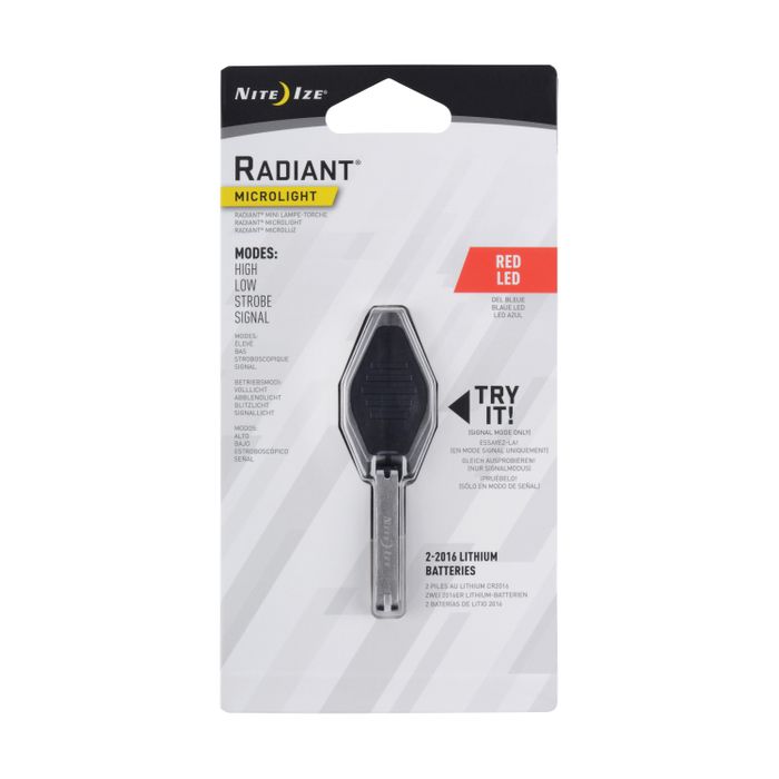 Radiant® Microlight - Black/Red LED