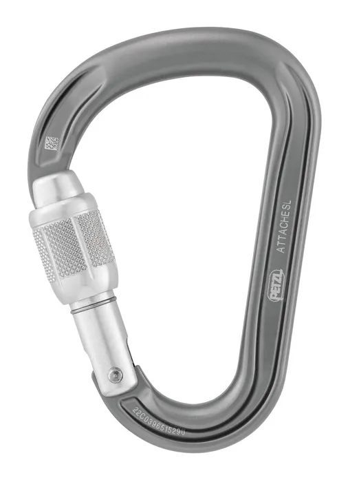 Attache Screw-Lock Carabiner Grey