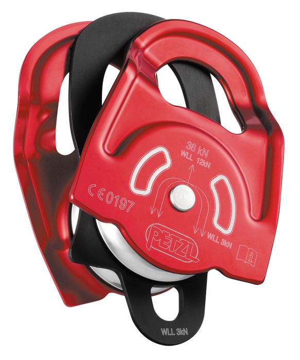 Poulie Prusik Twin Petzl Rouge/noir - Charge Max 2700 Lb, Pour Escalade, Secours, Travail En Hauteur