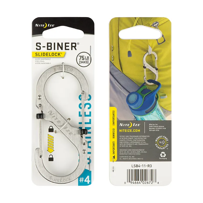 S-Biner® SlideLock® #4 - Stainless Steel