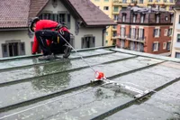 SecuRope Neo Pro cable lifeline system on standing seam roof
