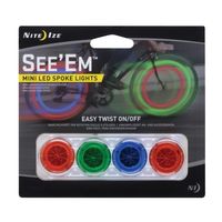 See'Em Mini LED Spoke Lights - 4 Pack - Assorted