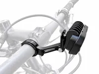Bike with lamp and battery holder